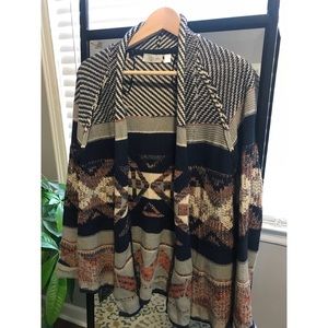 RD Style Aztec Navy Knit Sweater